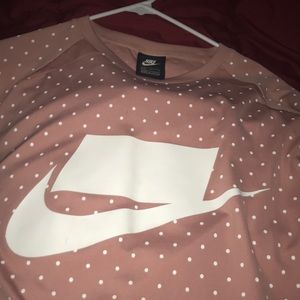 Nike pink polka dot longsleeve